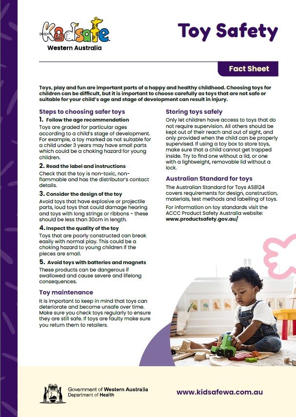 Toy Safety Fact Sheet and Checklist