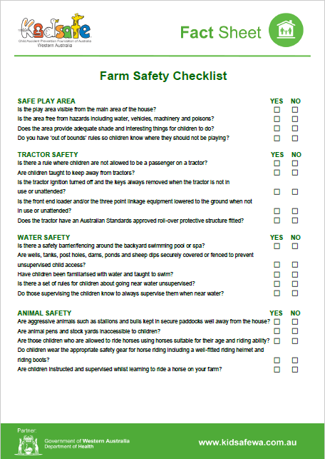 Farm Safety Checklist