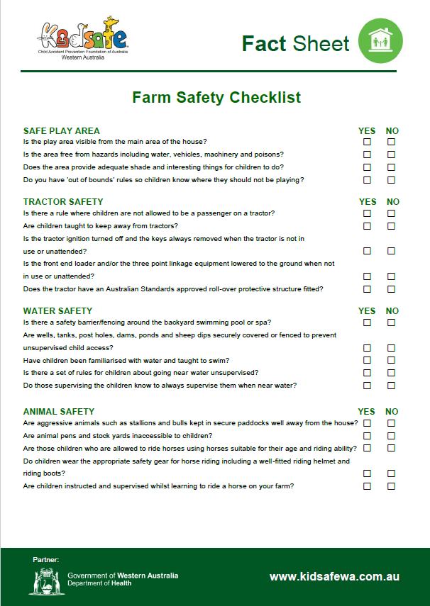 Farm Safety Checklist