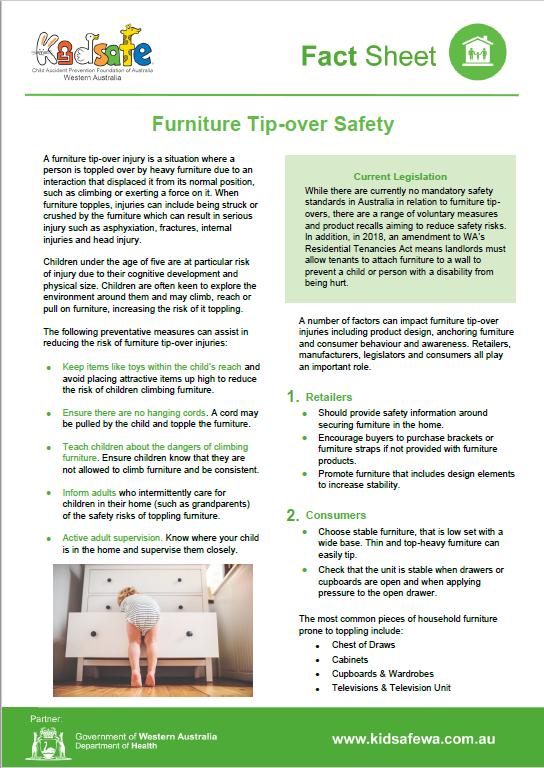 Furniture Tip-over Fact Sheet 2023