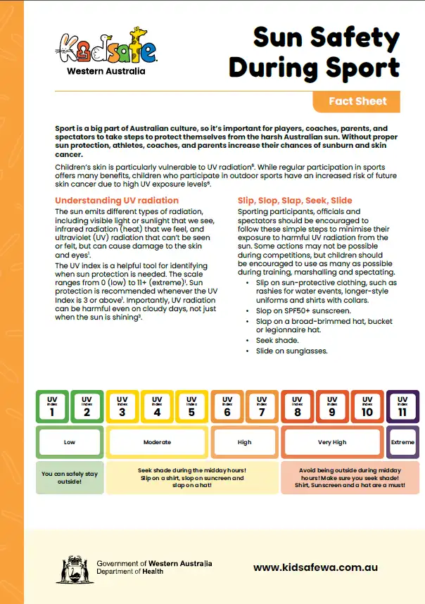 Sun Safety during Sport Fact Sheet